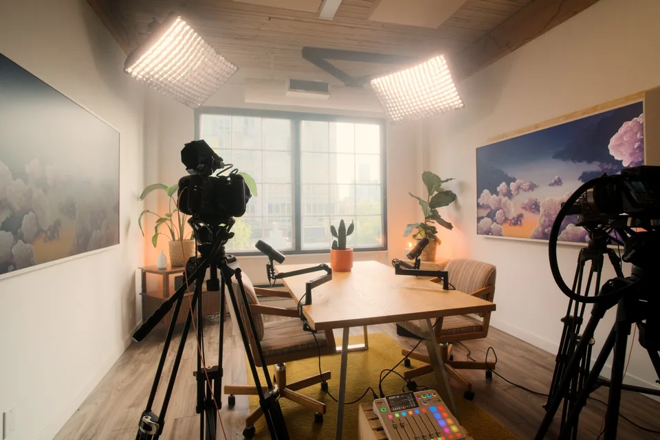 Full view of The Mirage Room recording setup